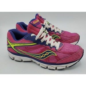 Saucony Mayhem Pink Blue Running Athletic Shoe Lace-Up Women 15182-1 Size: 7.5